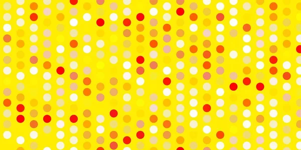 Világos Narancssárga Vektor Textúra Korongokkal Csillogó Absztrakt Illusztráció Színes Cseppekkel — Stock Vector