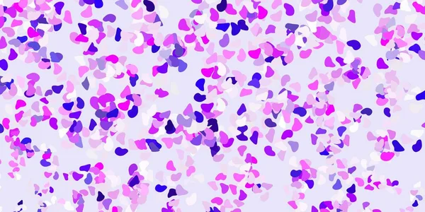 Světle Purpurové Růžové Vektorové Pozadí Chaotickými Tvary Ilustrace Barevnými Tvary — Stockový vektor