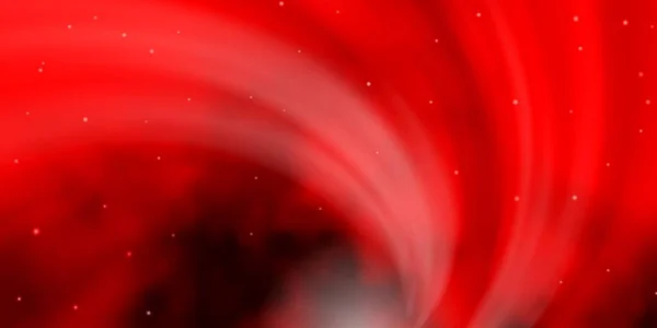 Ljus Röd Vektor Bakgrund Med Små Och Stora Stjärnor — Stock vektor