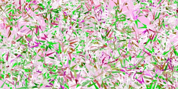 Světle Růžové Zelené Vektorové Pozadí Mnohoúhelníkovými Tvary Web Materiál Ilustrace — Stockový vektor