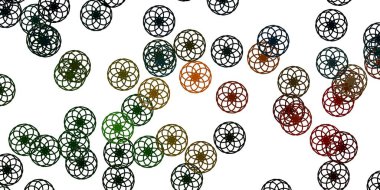 Açık yeşil, diskli kırmızı vektör dokusu. Doğa tarzında rengarenk çizimler. Reklamlarınız için tasarım.