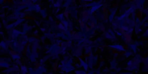 Azul Escuro Modelo Vetor Vermelho Com Cristais Triângulos Ilustração Com —  Vetores de Stock