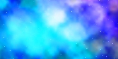 Açık Pembe, renkli yıldızlı mavi vektör arkaplan. Soyut gradyan yıldızlı renkli çizimler. Cep telefonları için tema.