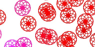 Açık pembe, küreli sarı vektör deseni. Renkli çember şekilli modern soyut illüstrasyon. Web siteleri için desen.