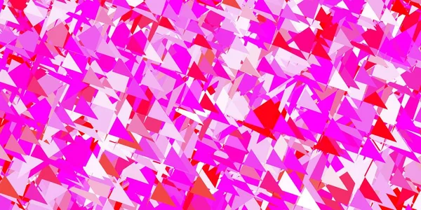 Fond Vectoriel Rose Clair Avec Triangles Lignes Illustration Matériel Web — Image vectorielle