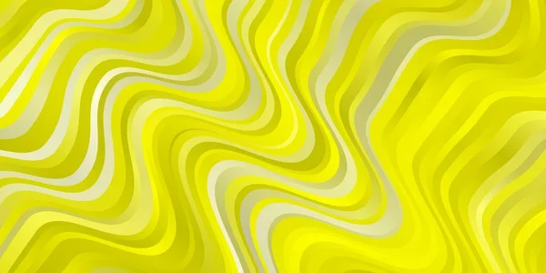 Modèle Vectoriel Jaune Clair Avec Lignes Courbes Échantillon Géométrique Coloré — Image vectorielle