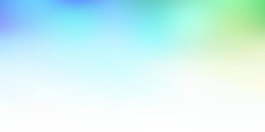 Açık mavi, yeşil vektör bulanık fon. Basit bir şekilde bulanık soyut gradyan çizimi. Web uygulamalarınız için duvar kağıdı.
