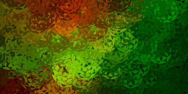 Tmavě Zelená Žlutá Vektorová Dispozice Trojúhelníkovými Tvary Chytrá Abstraktní Ilustrace — Stockový vektor