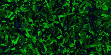 Koyu yeşil vektör dokusu üçgen biçiminde. Üçgenli soyut gradyan çizimi. Bir cep telefonu için arka plan.