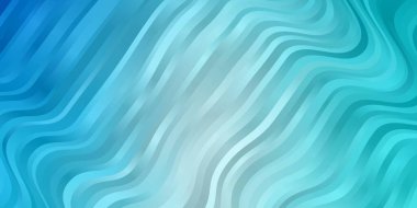 Çizgileri olan açık mavi vektör deseni. Bükülmüş çizgileri olan yepyeni renkli bir çizim. İş tanıtımınız için tasarım.