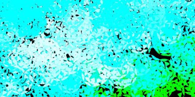 Açık mavi, üçgen şekilli yeşil vektör şablonu. Modern tarzda üçgen şekilli akıllı soyut çizimler. İniş sayfaları.