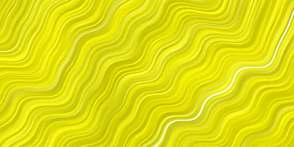 Світло Жовтий Векторний Фон Яскравими Лініями Яскравий Зразок Різнокольоровими Вигнутими — стоковий вектор