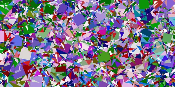ライトピンク 多角形の緑のベクトルパターン 抽象的なカラフルな三角形のイラスト 壁紙の模様 — ストックベクタ