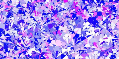 Açık pembe, üçgen şekilli mavi vektör şablonu. Üçgen şekilleri soyut bir şekilde renk değişimine sahiptir. Terfi modelleri.