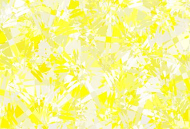 Çokgen şekilli açık sarı vektör deseni. Üçgen şekilleri soyut bir şekilde renk değişimine sahiptir. Reklamlarınıza basit bir ekleme..