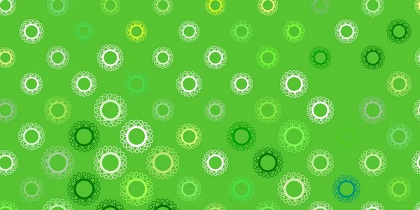 Темно Зелений Жовтий Векторний Шаблон Знаками Грипу Простий Дизайн Абстрактному — стоковий вектор