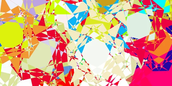 Licht Multicolor Vector Patroon Met Veelhoekige Vormen Slimme Abstracte Illustratie — Stockvector
