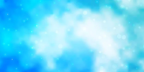Fond Vectoriel Bleu Clair Avec Petites Grandes Étoiles Flou Design — Image vectorielle