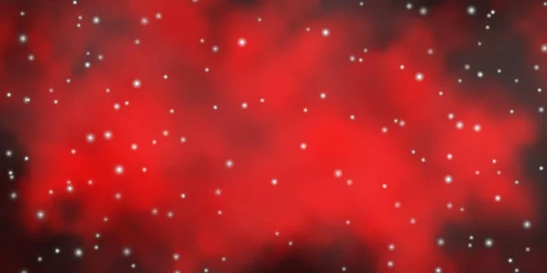 Fondo Vector Rojo Oscuro Con Estrellas Pequeñas Grandes Ilustración Abstracta — Archivo Imágenes Vectoriales