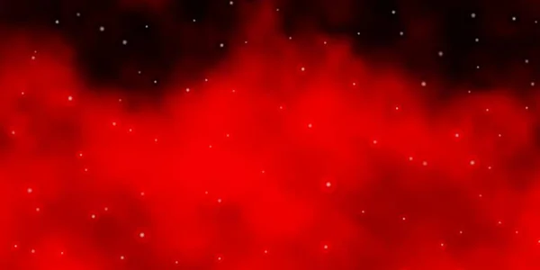 Dunkelorange Vektorstruktur Mit Schönen Sternen Leuchtend Bunte Illustration Mit Kleinen — Stockvektor