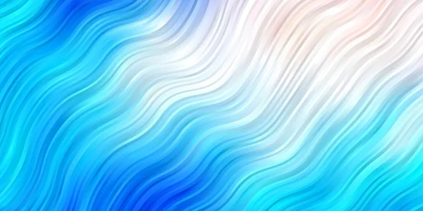 Rose Clair Motif Vectoriel Bleu Avec Des Courbes Illustration Colorée — Image vectorielle