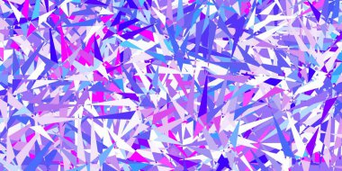 Açık mavi, üçgenli kırmızı vektör arkaplan. Renkli üçgenler aralığıyla soyut bir illüstrasyon. İniş sayfaları.