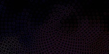 Koyu mor, benekli pembe vektör arkaplan. Renkli damlaları olan soyut parlak bir illüstrasyon. Posterler, afişler için tasarım.