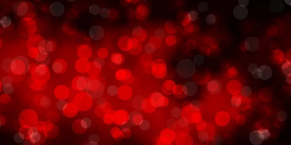 Scenario Vettoriale Rosso Scuro Con Cerchi Illustrazione Astratta Glitter Con — Vettoriale Stock