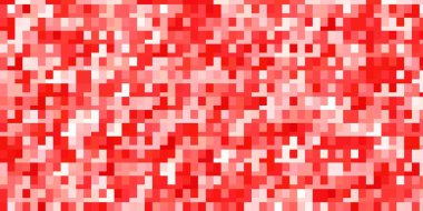 Çizgileri, dikdörtgenleri olan açık kırmızı vektör düzeni. Dikdörtgenli soyut gradyan çizimi. Reklamlar ve reklamlar için desen.