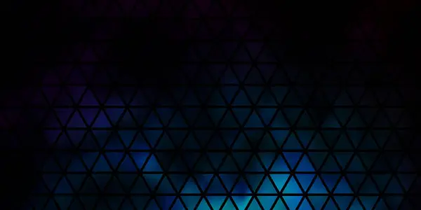 Modello Vettoriale Blu Scuro Con Cristalli Triangoli Bella Illustrazione Con — Vettoriale Stock