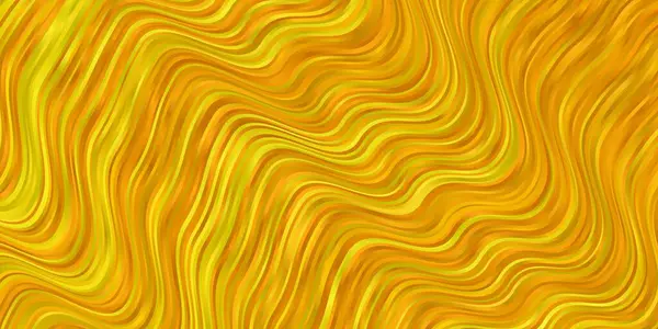 Φως Κίτρινο Διάνυσμα Φόντο Λυγισμένες Γραμμές Πολύχρωμο Γεωμετρικό Δείγμα Καμπύλες — Διανυσματικό Αρχείο