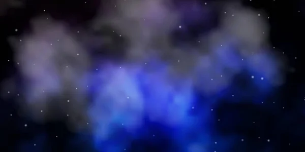 Темно Синий Векторный Фон Цветными Звездами Декоративная Иллюстрация Звездами Абстрактном — стоковый вектор
