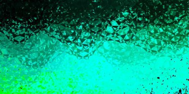 Üçgen şekilli açık yeşil vektör şablonu. Modern tarzda üçgen şekilli akıllı soyut çizimler. Reklamlarınıza basit bir ekleme..