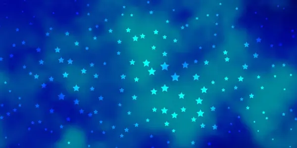 Layout Vetorial Blue Escuro Com Estrelas Brilhantes Ilustração Decorativa Com — Vetor de Stock
