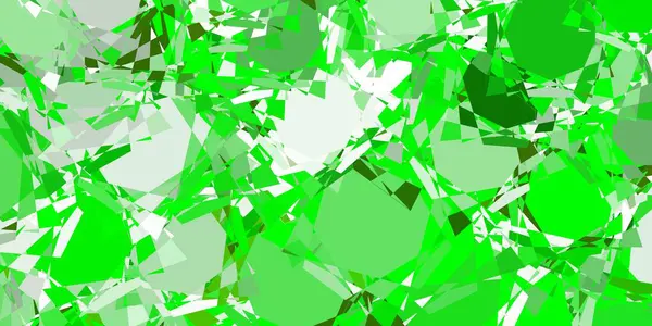Hellgrünes Gelbes Vektorlayout Mit Dreiecksformen Hervorragende Abstrakte Illustration Mit Farbenfrohen — Stockvektor