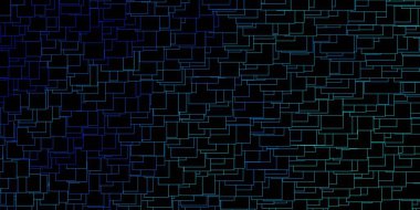 Çokgen biçiminde koyu mavi vektör arkaplanı. Renkli dikdörtgenlerle soyut gradyan çizimi. İş tanıtımınız için tasarım.