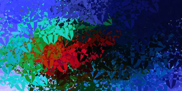 Donker Multicolor Vector Patroon Met Veelhoekige Vormen Uitstekende Abstracte Illustratie — Stockvector