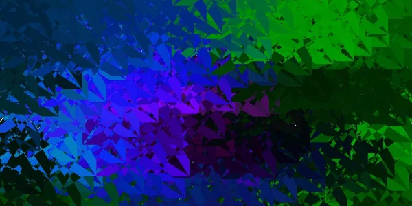 Fundo Vetor Multicolor Escuro Com Triângulos Linhas Ilustração Abstrata Magnífica — Vetor de Stock