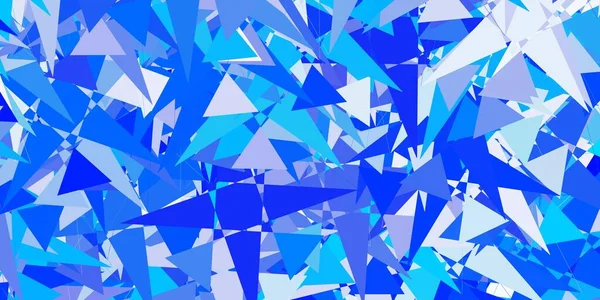 Heller Blauer Vektorhintergrund Mit Polygonalen Formen Webmaterialillustration Mit Bunten Abstrakten — Stockvektor