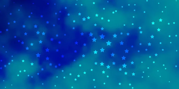 Küçük Büyük Yıldızlı Koyu Mavi Vektör Arkaplan Yıldızlı Modern Geometrik — Stok Vektör