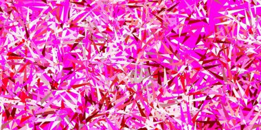 Üçgenli açık pembe vektör arkaplanı. Soyut renkli üçgen şekilli illüstrasyon. Duvar kağıtları için desen.