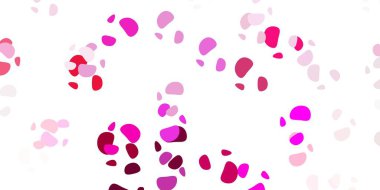 Memphis şekilli açık pembe vektör dokusu. Soyut tarzda renkli şekilli bir illüstrasyon. İşiniz için akıllı tasarım.