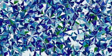 Açık mavi, buzlu yeşil vektör şablonu. Kar taneleriyle soyut renkli çizimler. Yeni yıl arkaplanı.