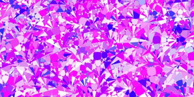 Açık pembe, üçgen şekilli mavi vektör şablonu. Soyut tarzda, üçgen ve çizgilerle basit bir tasarım. İniş sayfaları.