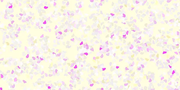 浅粉色 黄色矢量模板与抽象形式 带有梯度随机形式的现代抽象说明 壁纸套装精美设计 — 图库矢量图片