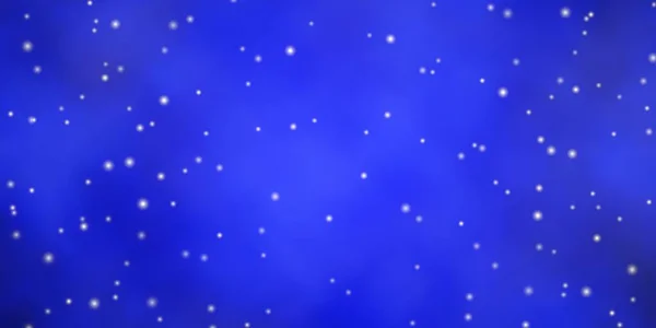 Textura Vectorial Azul Oscuro Con Hermosas Estrellas Ilustración Colorida Brillante — Vector de stock