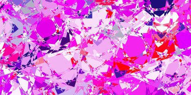 Açık Mor, pembe vektör arkaplan, üçgenli, çizgili. Modern tarzda üçgen şekilli akıllı soyut çizimler. İniş sayfaları.