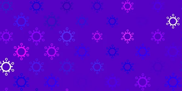 Темно Фиолетовый Розовый Векторный Фон Сизолами Ковид Умная Иллюстрация Коварными — стоковый вектор