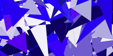 Açık mor, çokgen formlu pembe vektör arkaplan. Renkli soyut üçgenli web materyali çizimi. Reklamlar için şablon.