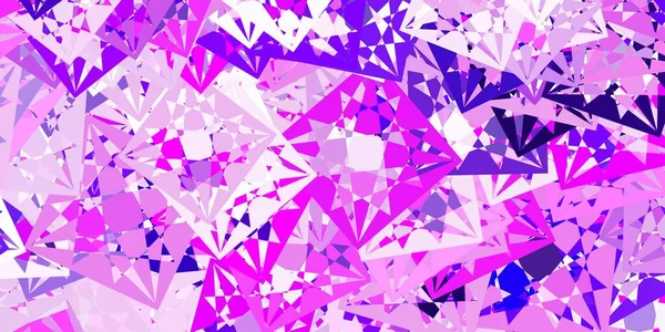 Hellviolett Rosa Vektorhintergrund Mit Polygonalen Formen Dreiecksformen Mit Farbenfrohem Verlauf — Stockvektor